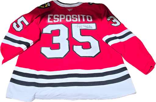 Tony Esposito Autographed Chicago Blackhawks Fanatics Premium Jersey
