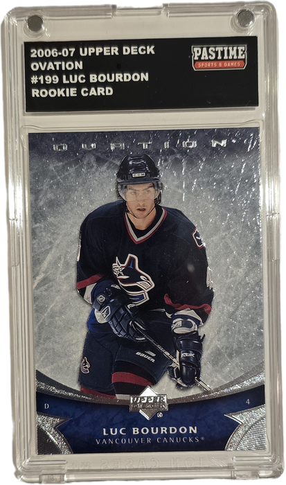 Luc Bourdon 2006-07 Upper Deck Ovation Rookie Card #199 Encased in Magpro - Pastime Sports & Games