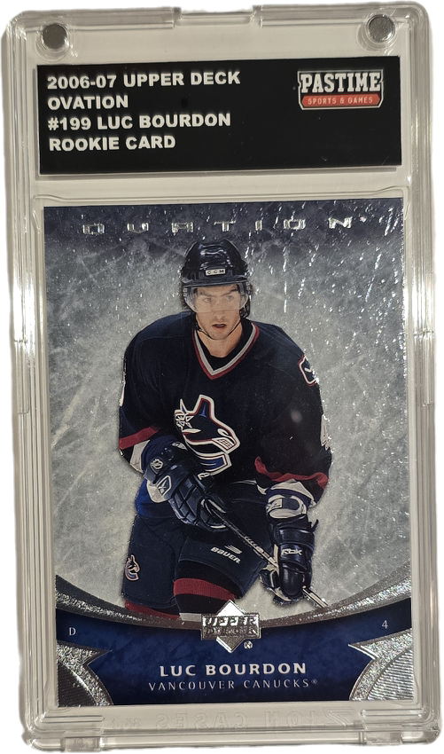 Luc Bourdon 2006-07 Upper Deck Ovation Rookie Card #199 Encased in Magpro - Pastime Sports & Games
