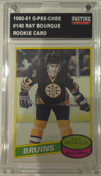 Ray Bourque 1980-81 O-Pee-Chee Rookie Card #140 Encased in Magpro - Pastime Sports & Games