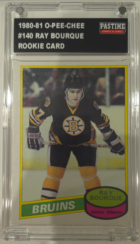 Ray Bourque 1980-81 O-Pee-Chee Rookie Card #140 Encased in Magpro - Pastime Sports & Games
