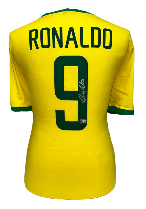 Ronaldo Nazario Autographed Brazil Soccer Jersey - Pastime Sports & Games