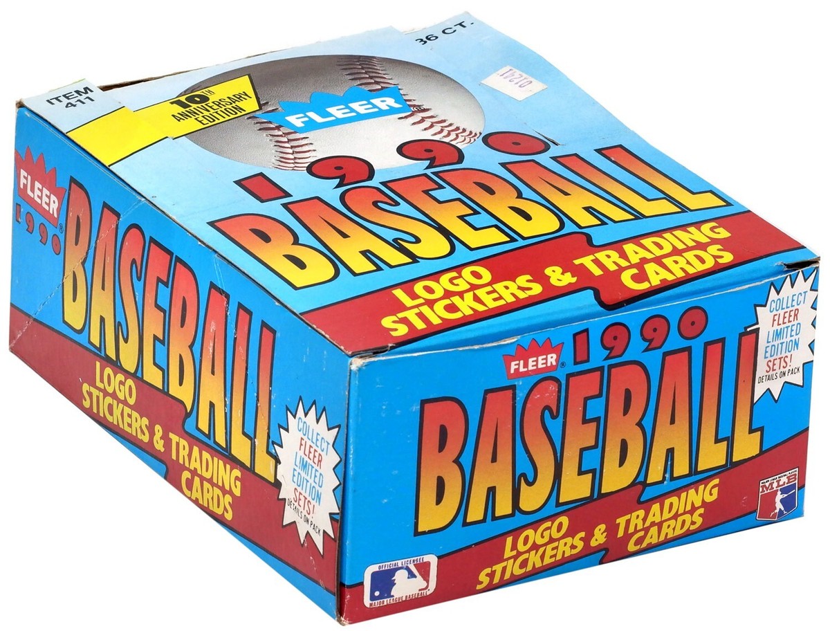1990 Fleer MLB Baseball Wax Box - Pastime Sports & Games