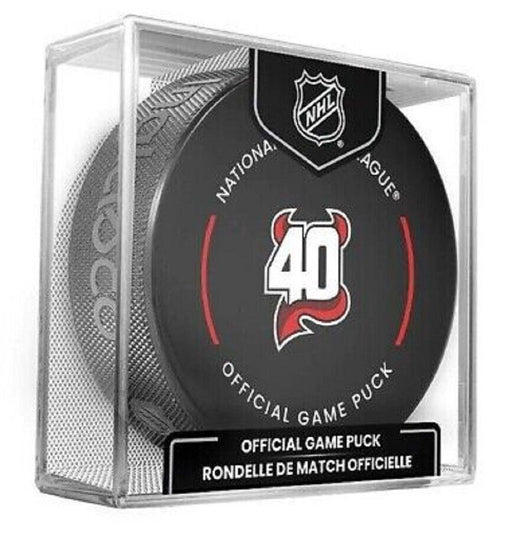 New Jersey Devils 40th Anniversary Official Game Hockey Puck - Pastime Sports & Games