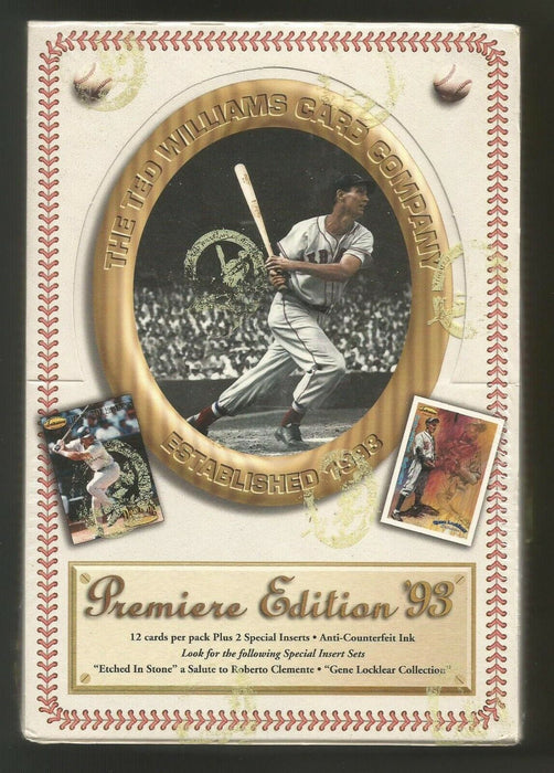 1993 Ted Williams Card Company Premiere Edition Baseball Box - Pastime Sports & Games