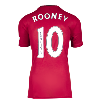 Wayne Rooney Autographed 2019/20 Manchester United Soccer Jersey - Pastime Sports & Games