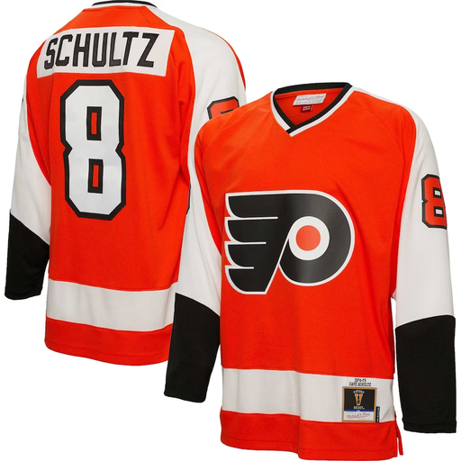 Philadelphia Flyers Dave Schultz 1974-75 Mitchell And Ness Orange Hockey Jersey - Pastime Sports & Games
