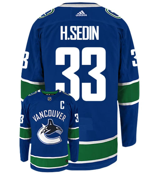 2017 Vancouver Canucks Henrik Sedin Adidas Custom Stitched Blue Jersey - Pastime Sports & Games