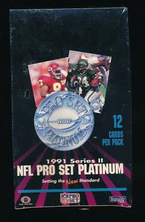 1991 Pro Set Platinum Series 2 / Two NFL Football Hobby Pack / Box