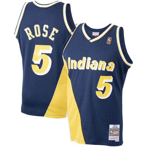 Indiana Pacers Jalen Rose 1996-97 Mitchell & Ness Navy Basketball Jersey - Pastime Sports & Games