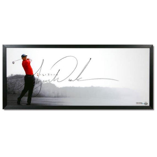 Tiger Woods Autographed "The Show" 46x20 Display - Pastime Sports & Games