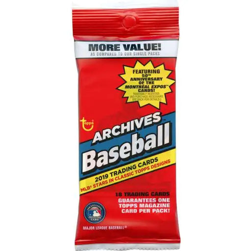 2019 Topps Archives MLB Baseball Hanger Pack - Pastime Sports & Games