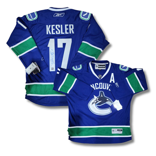 Ryan Kesler Autographed Vancouver Canucks Vintage Reebok Hockey Jersey - Pastime Sports & Games