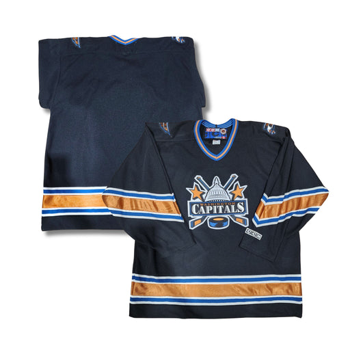 Blank Washington Capitals Black Vintage CCM Home Hockey Jersey - Pastime Sports & Games