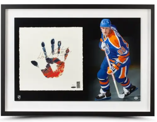 Wayne Gretzky Autographed Edmonton Oilers "Tegata" Lithograph - Pastime Sports & Games