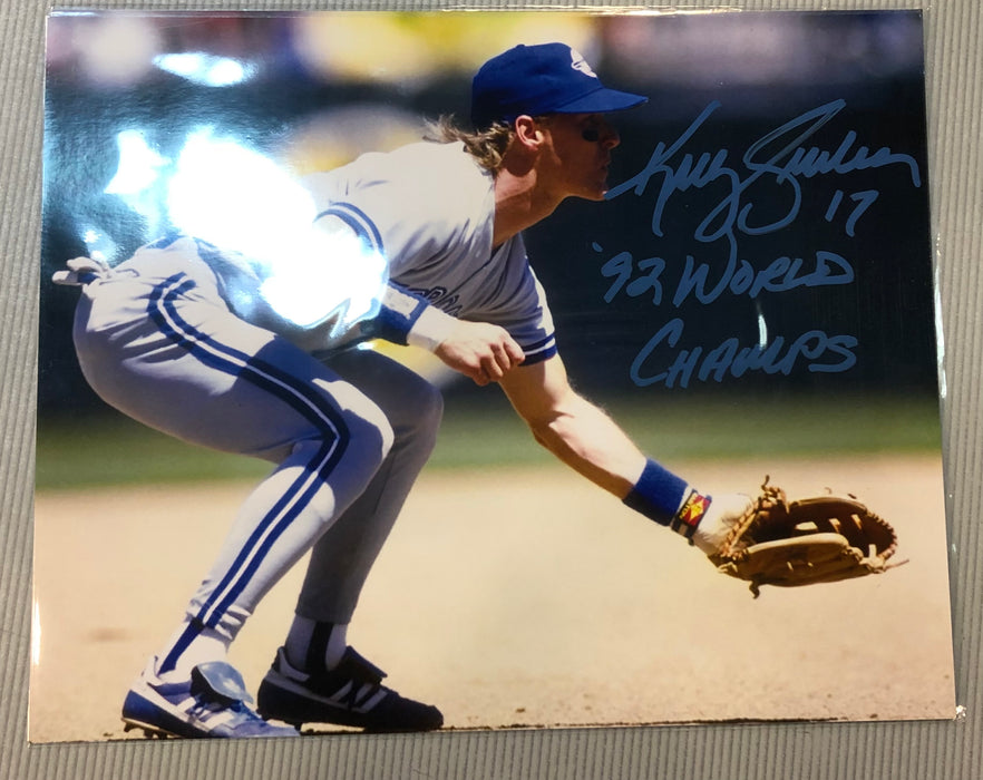 Kelly Gruber Inscribed Autographed Baseball 8X10 Toronto Blue Jays - Pastime Sports & Games