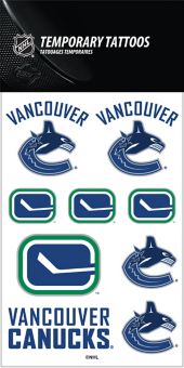 NHL Vancouver Canucks Temporary Tattoos - Pastime Sports & Games