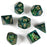Chessex Mini 7pc RPG Dice Set Scarab Jade/Gold (CHX20415) - Pastime Sports & Games