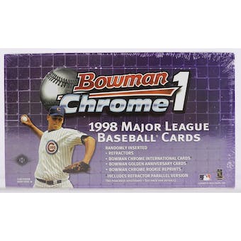 1998 Topps Bowman Chrome 1 MLB Hobby Box - Pastime Sports & Games