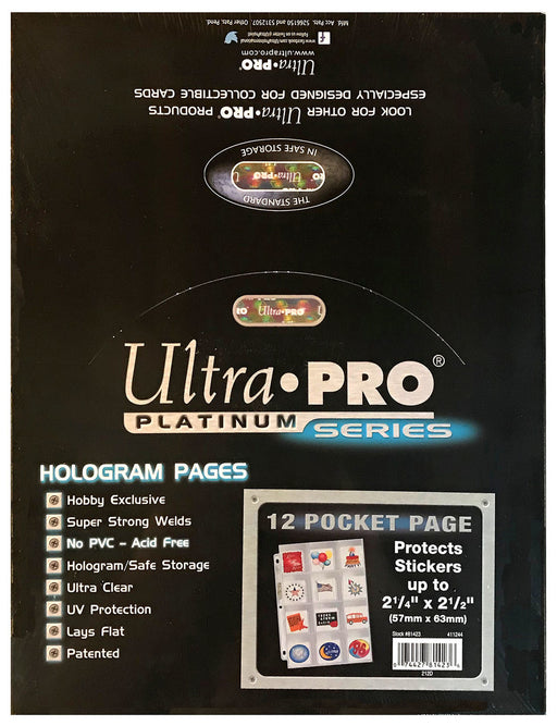 Ultra Pro Platinum Series 12 Pocket Pages - Pastime Sports & Games