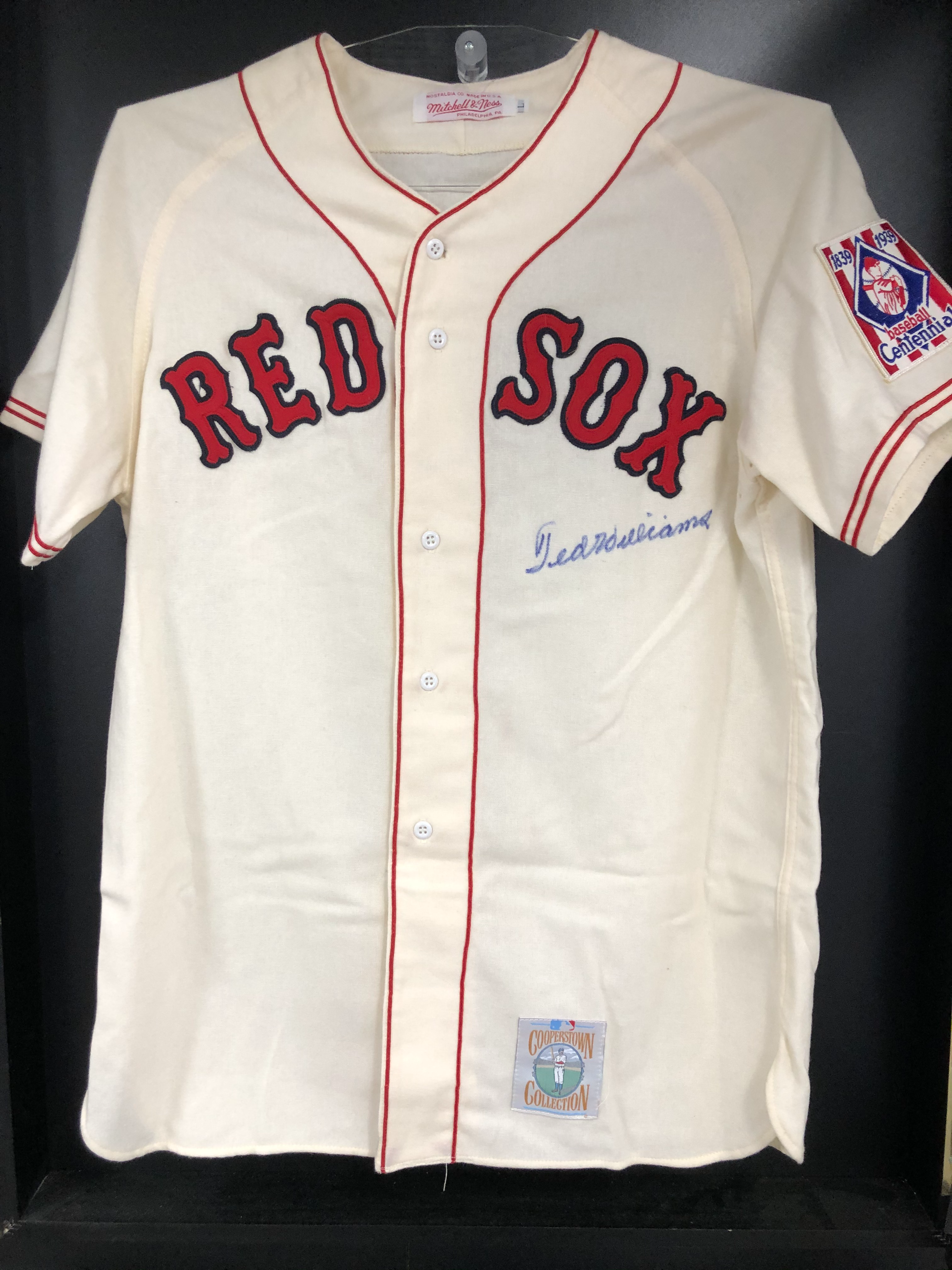 Ted Williams Boston Red Sox Autographed White Coopersto