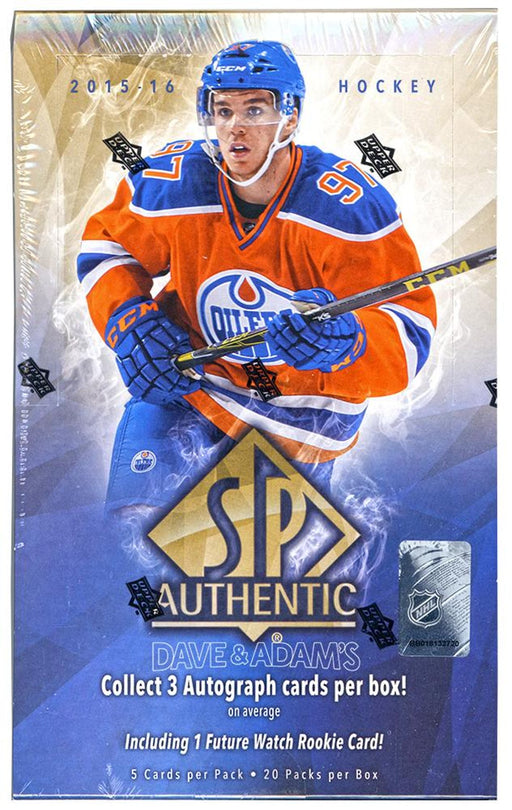 2015/16 Upper Deck SP Authentic Hockey Hobby Box - Pastime Sports & Games