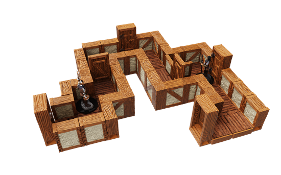 Warlock Tiles Town & Village 1" Straight Walls Expansion - Pastime Sports & Games