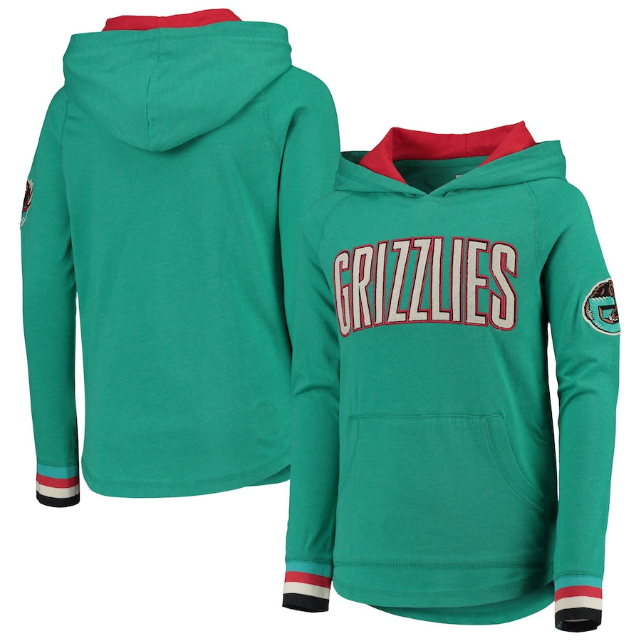 Vancouver Grizzlies Youth Basketball Pullover Sweater (Teal Mitchell & Ness) - Pastime Sports & Games