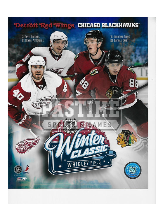 2009 Winter Classics 8X10 Detroit Vs Blackhawks (Player Montage) - Pastime Sports & Games