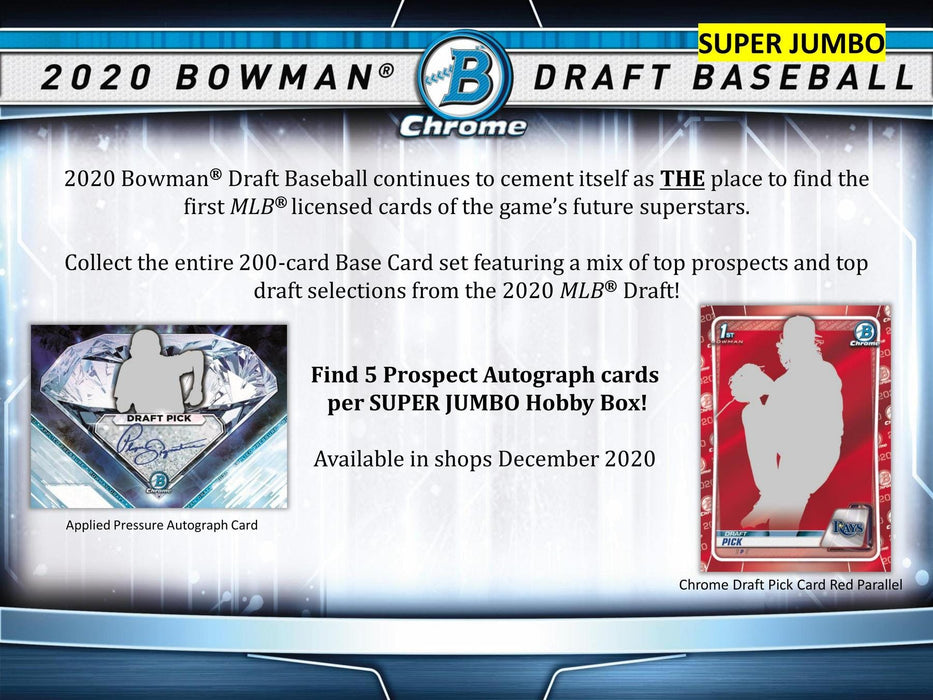 2020 Bowman Draft Baseball Super Jumbo Hobby - Pastime Sports & Games