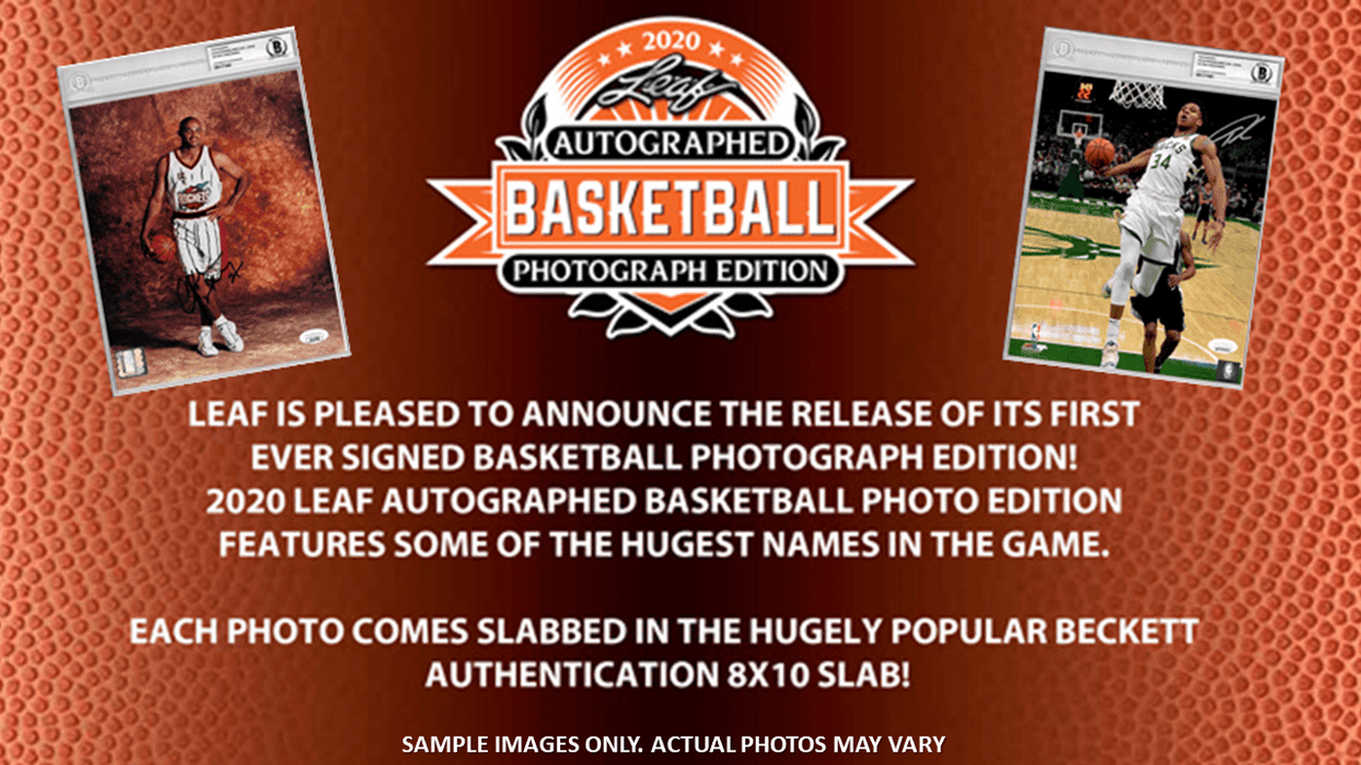 2020 Leaf Autographed Basketball Photograph Edition Box - Pastime Sports & Games