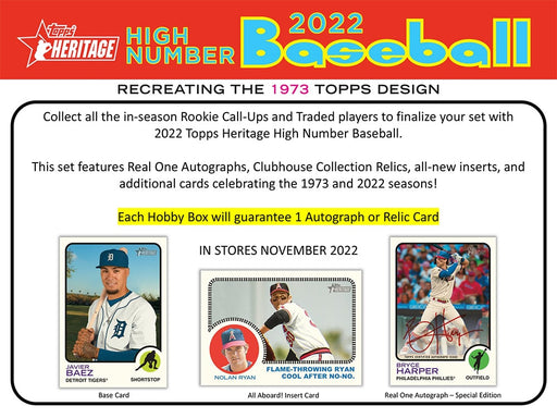 2022 Topps Heritage High Number Baseball Hobby - Pastime Sports & Games