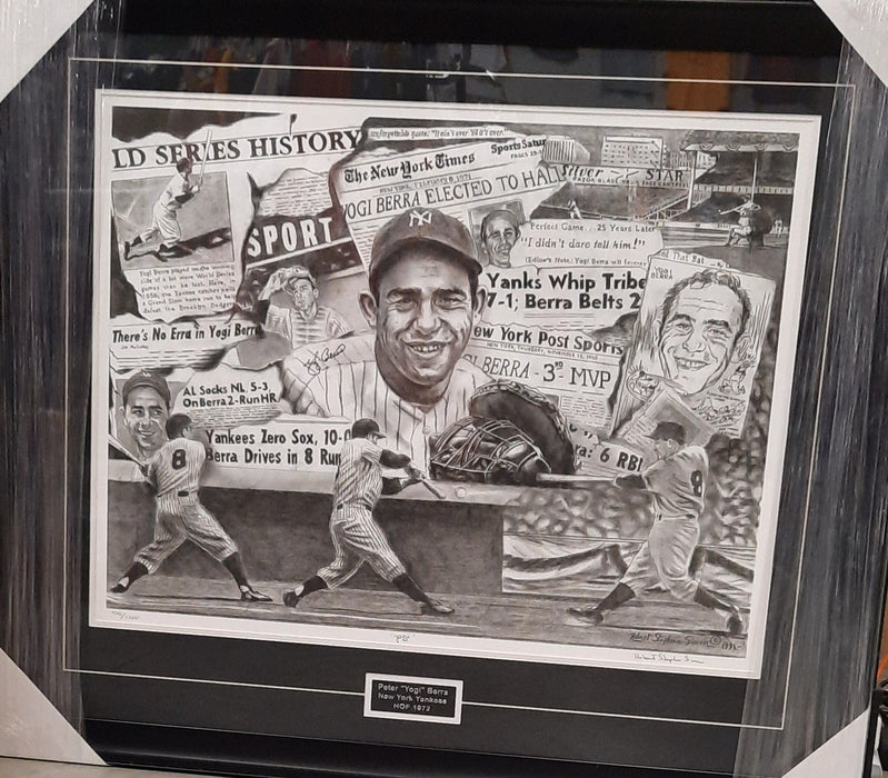 Peter "Yogi" Berra Framed & Autographed Print - Pastime Sports & Games