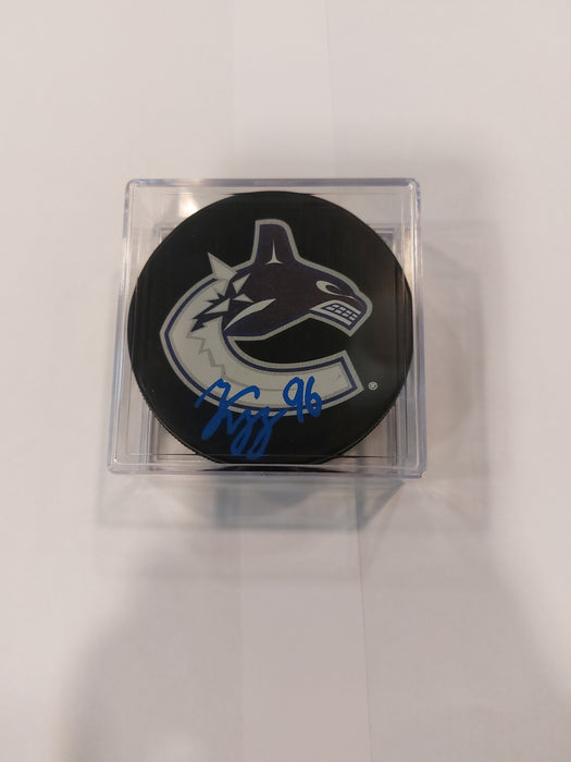 Andrei Kuzmenko Autographed Vancouver Canucks Hockey Puck - Pastime Sports & Games
