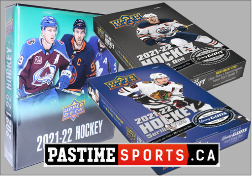 2021/22 Upper Deck Combo Deal Series 1 & 2 Hobby Box Plus Binder - Pastime Sports & Games