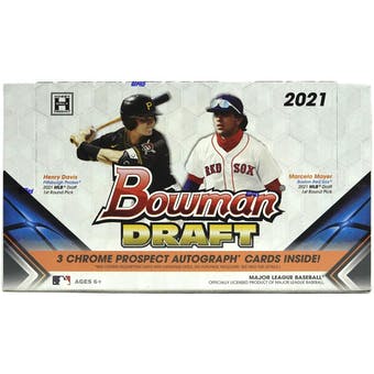 2021 Topps Bowman Draft Baseball Jumbo Hobby Box SALE! | Pastime