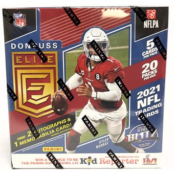 2021 Panini Donruss Elite NFL Football Hobby Box - Pastime Sports & Games