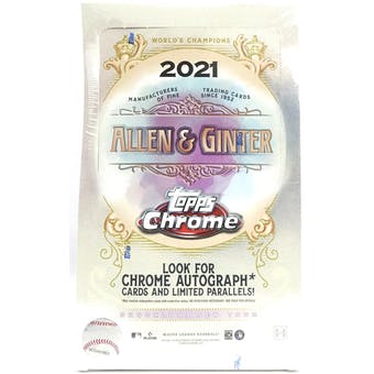 2021 Topps Chrome Allen & Ginter Baseball Box - Pastime Sports & Games
