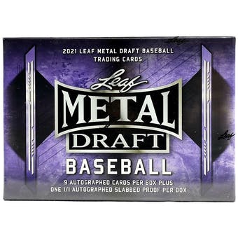 2021 Leaf Metal Baseball Jumbo Hobby Box - Pastime Sports & Games