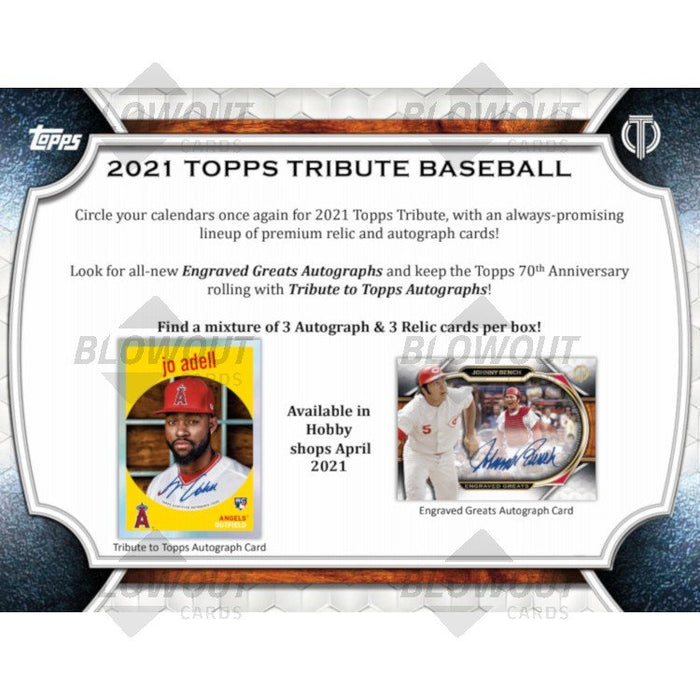2021 Topps Tribute Baseball Hobby - Pastime Sports & Games