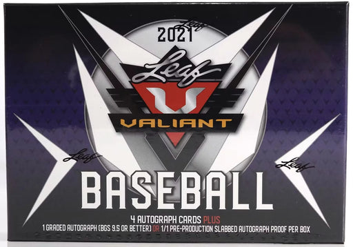 2021 Leaf Valiant Baseball Hobby Box - Pastime Sports & Games