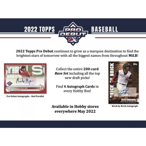 2022 Topps Pro Debut Baseball Hobby Box PRE ORDER - Pastime Sports & Games