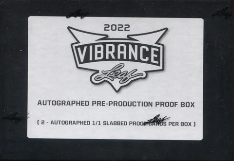 2022 Leaf Vibrance Autographed Pre-Production Proof Multisport Hobby Box - Pastime Sports & Games