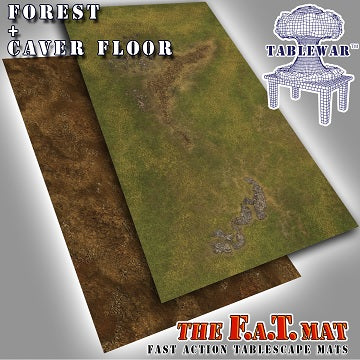 The F.A.T Mat Double Sided 6'x 3' Forest & Cave Floor - Pastime Sports & Games