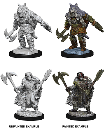 D&D Nolzur's Marvelous Miniatures Male Half-Orc Barbarian - Pastime Sports & Games