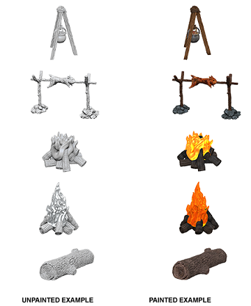 Wizkids Deep Cuts Minis Camp Fire & Sitting Log (73860) - Pastime Sports & Games