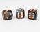 Chessex 36pc D6 Dice Set Gemini Copper/Steel-White CHX26824 - Pastime Sports & Games