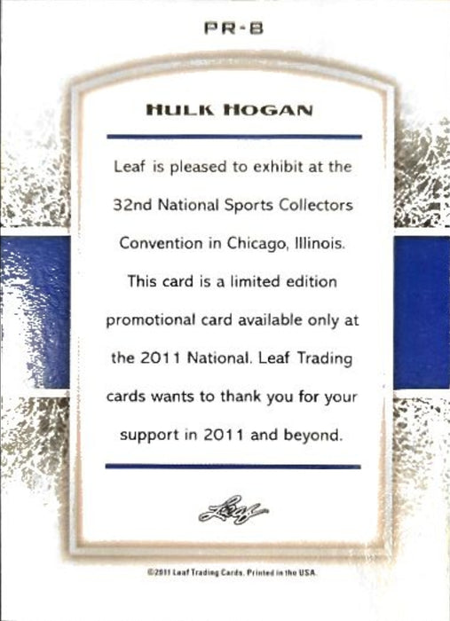 2011 Leaf Hulk Hogan Card - Pastime Sports & Games