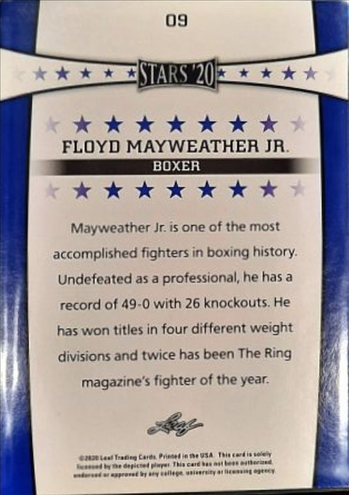 2017- 2020 Leaf Floyd Mayweather Cards - Pastime Sports & Games