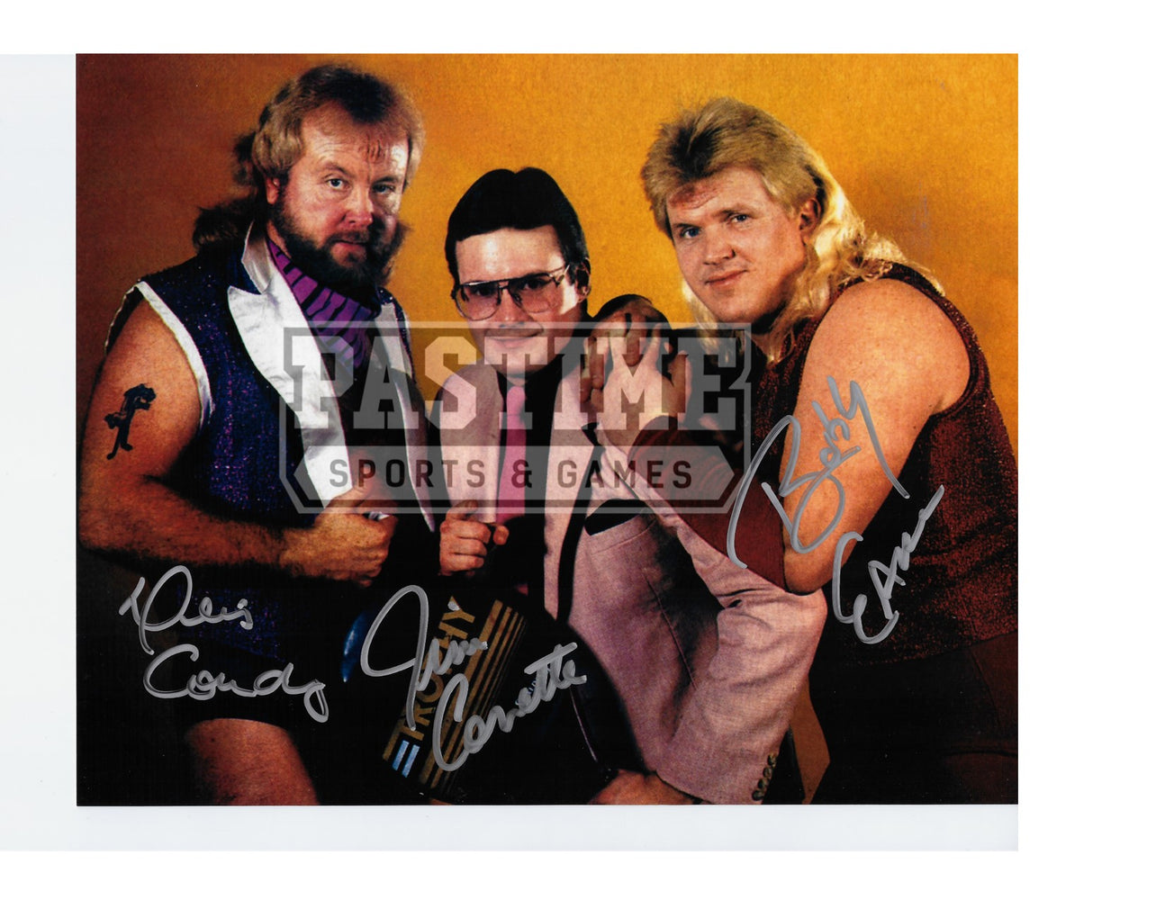 The Midnight Express - Condrey, Eaton, Corrette Photo Autographed Wrestling 8x10 - Pastime Sports & Games